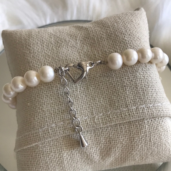 Bracelet Genuine Freshwater Pearls Black Onyx Beads Brand New Christmas Gift - Picture 2 of 5